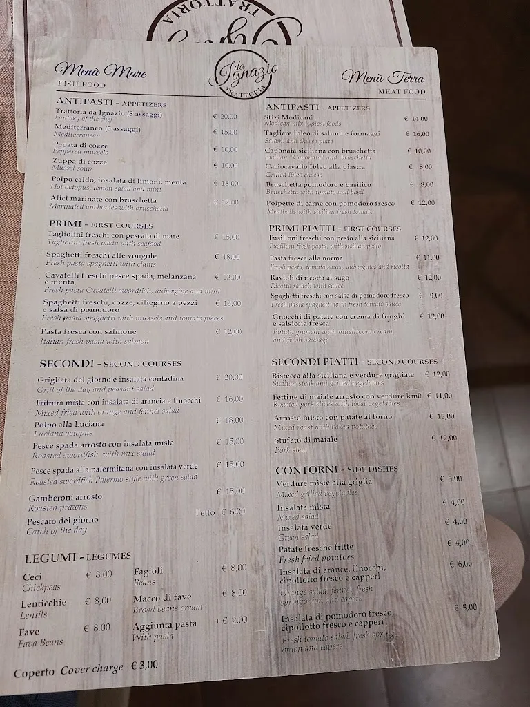 Menu_Trattoria Da Ignazio_Modica_image_1