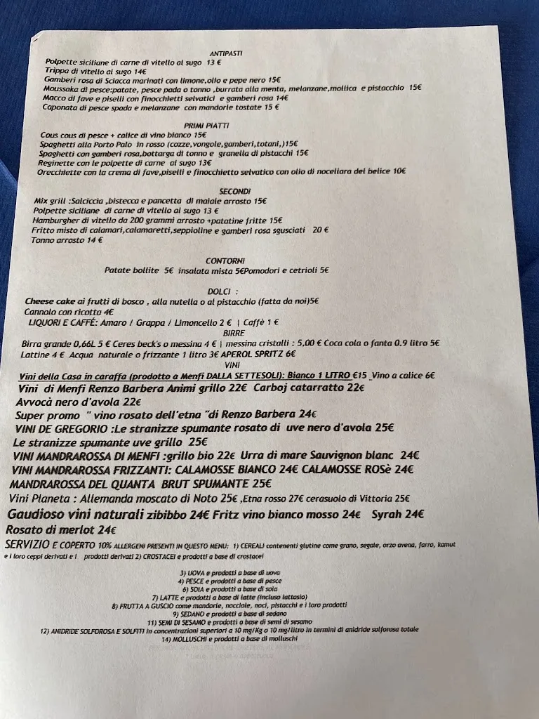 Menu_Fooddie osteria siciliana_Menfi_immagine_2