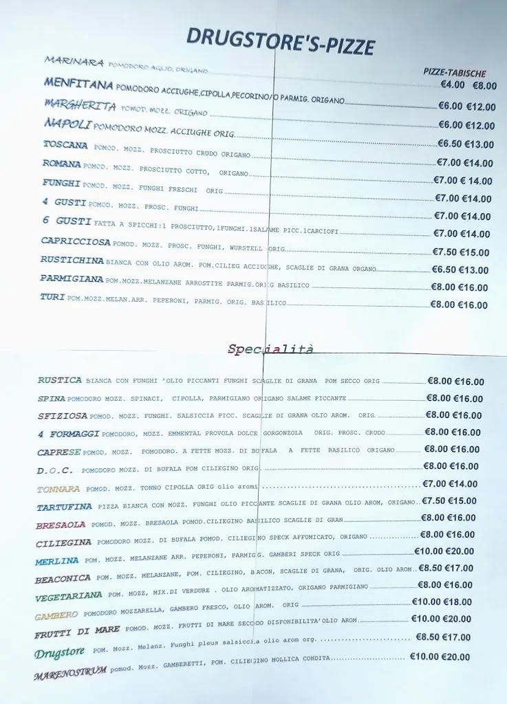 Menu_Drugstore Pizzeria Ristorante_Menfi_immagine_1