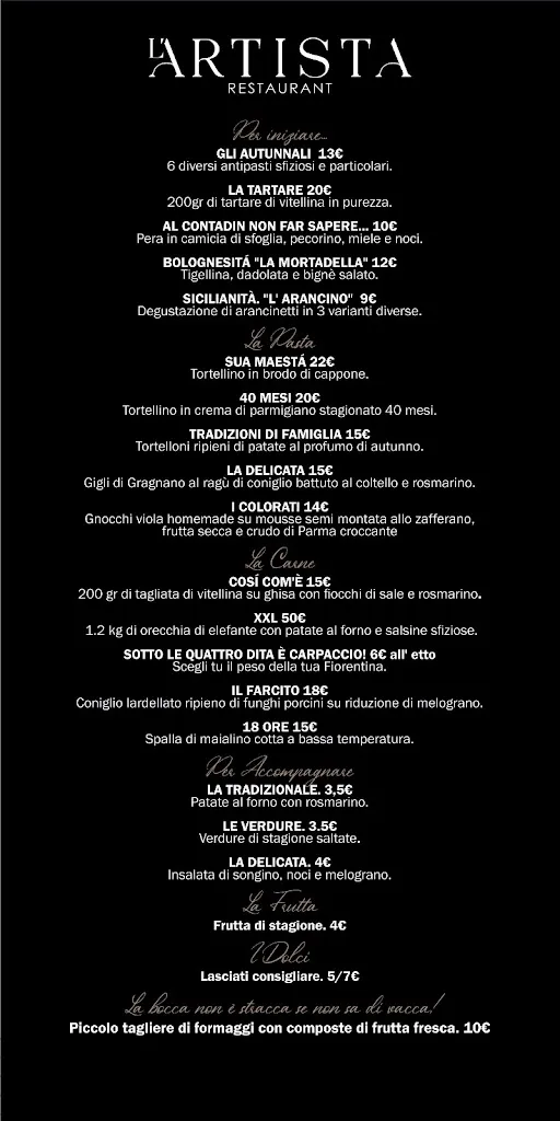 Menu_L'Artista restaurant_Naso_image_1