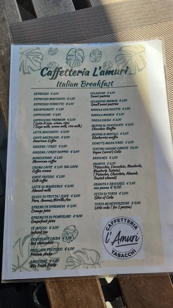 Menu_L’Amuri Coffee & Brunch, Aperitivo Cocktails and Dinner Vibes_Motta Sant'Anastasia_image_2