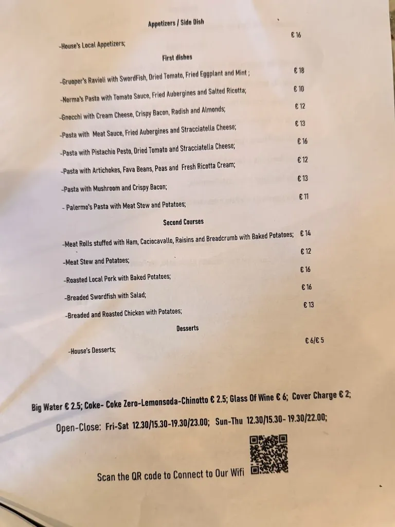 Menu_Osteria Peper's_Monreale_image_1