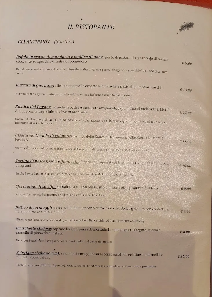 Menu_Taverna del Pavone_Monreale_image_2