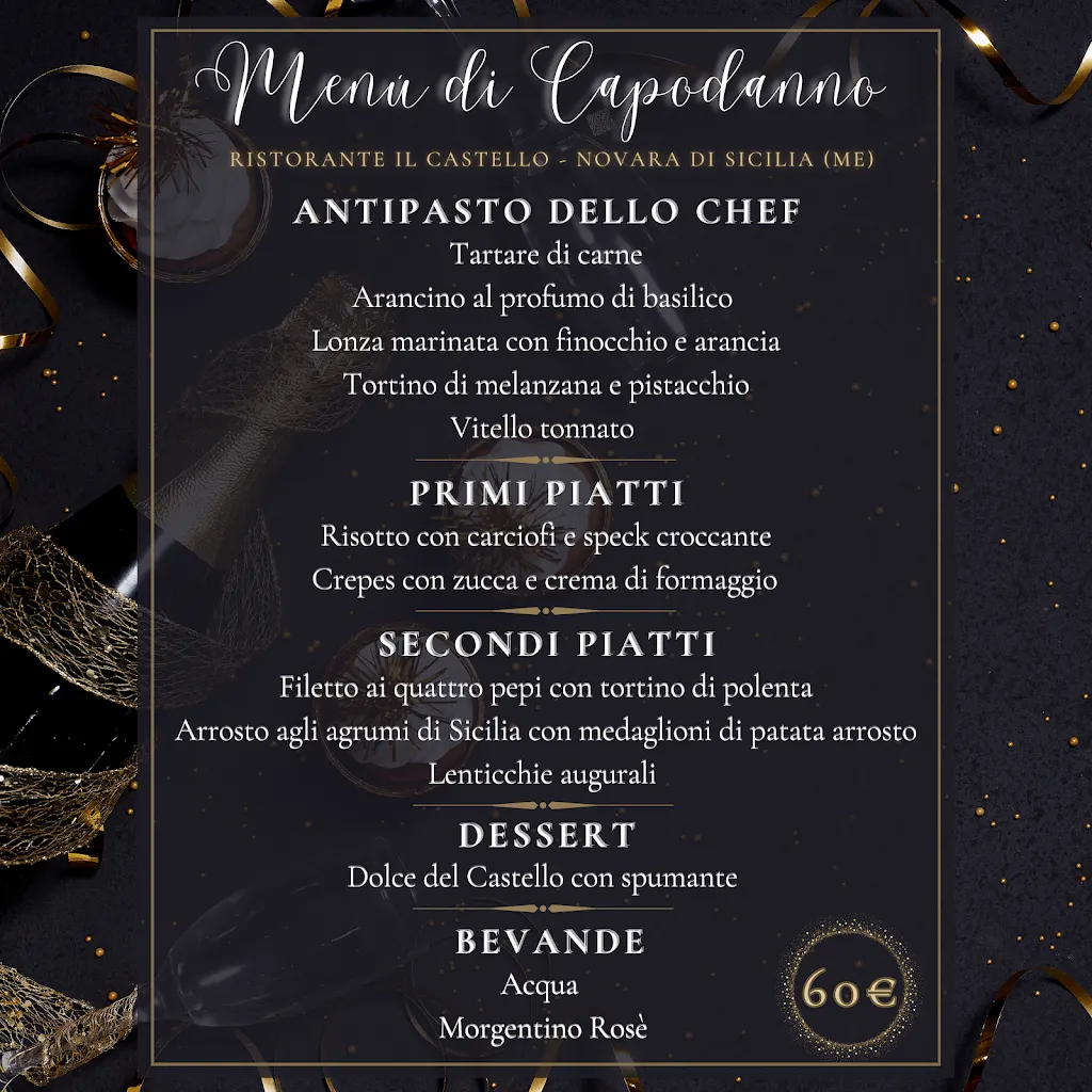 Menu_Ristorante Pizzeria Il Castello_Novara di Sicilia_image_1