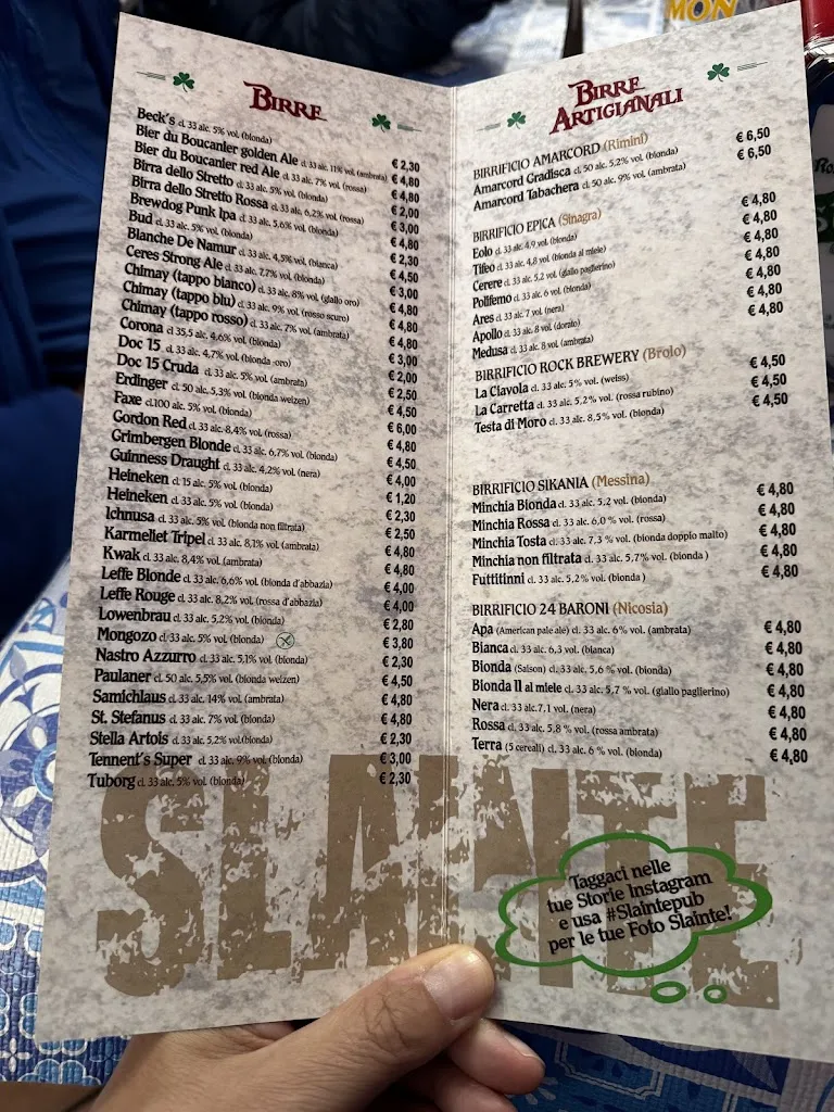 Menu_Slainte Pub_Novara di Sicilia_image_1
