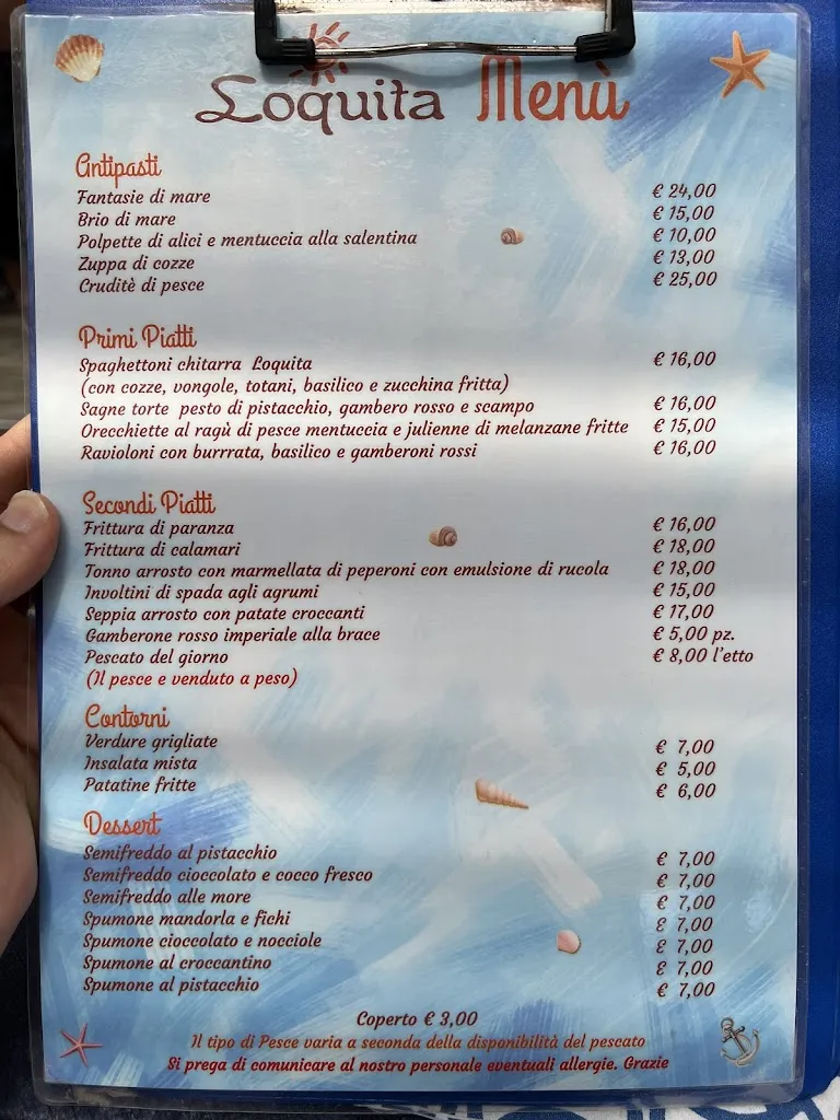 Menu_Ristorante Loquita - Santa Maria di Leuca_Leuca_image_4