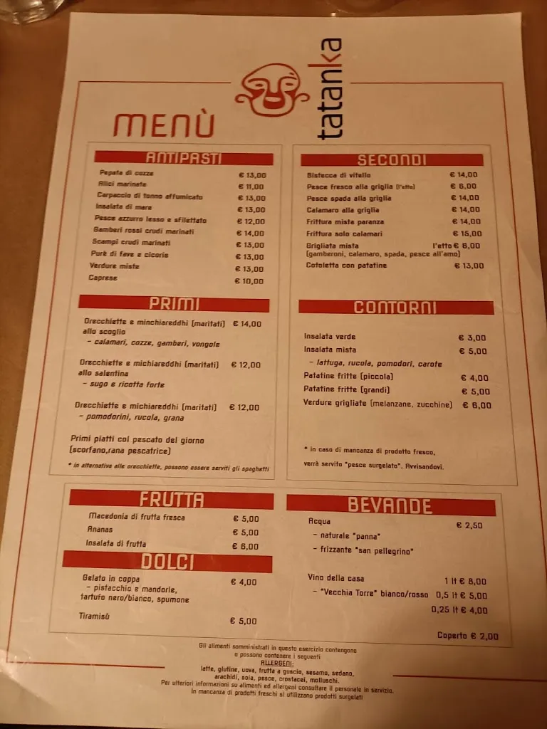 Menu_Trattoria Tatanka_Leuca_image_1