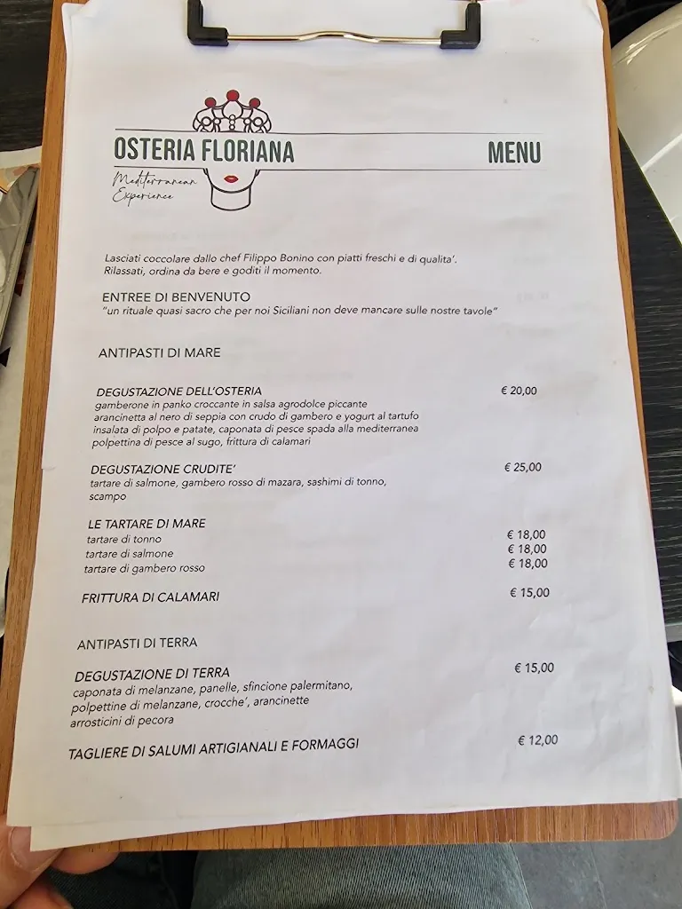 Menu_OSTERIA FLORIANA_Nuova Gibellina_image_1