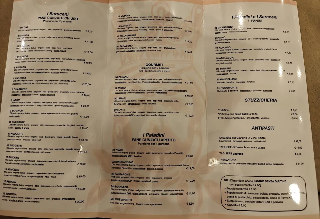 Menu_Il Giardino Saraceno PANE CUNZATU Roccalumera_Pagliara_image_1