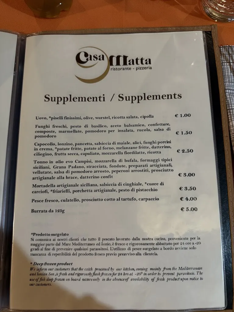 Menu_Ristorante Pizzeria Casamatta_Noto_image_1