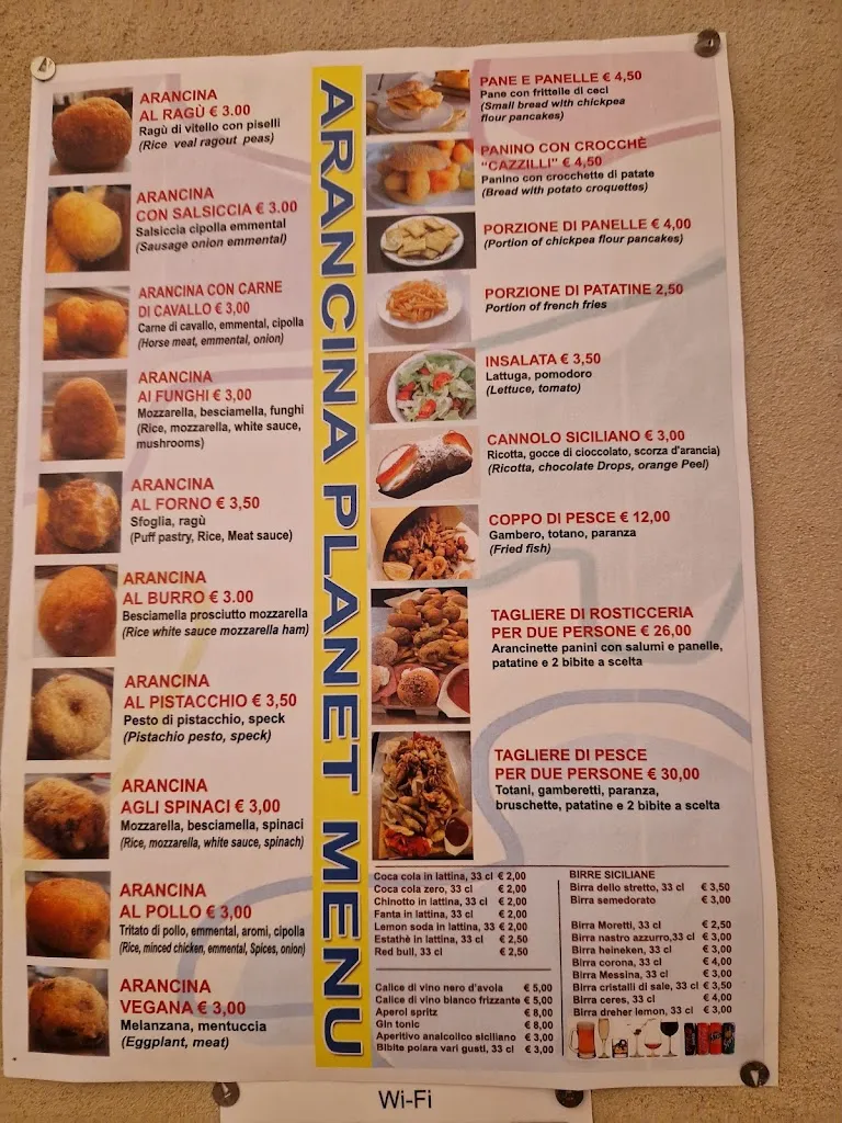 Menu_Rosticceria Palermitana Arancina Planet_Noto_image_1