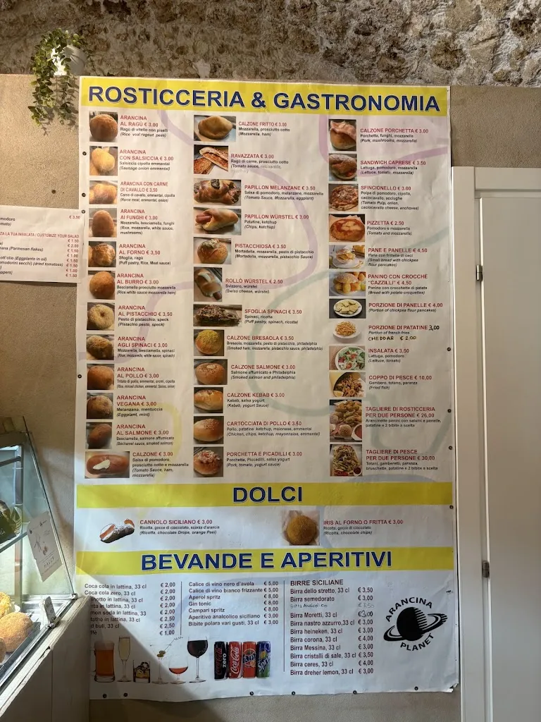 Menu_Rosticceria Palermitana Arancina Planet_Noto_image_2