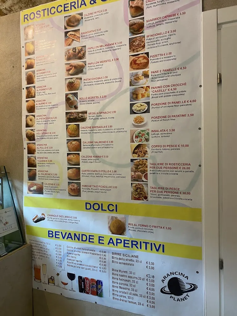 Menu_Rosticceria Palermitana Arancina Planet_Noto_image_4