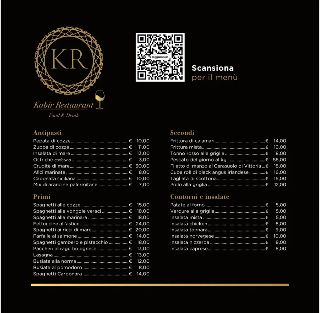 Menu_Kabir restaurant noto Food & Drink_Noto_image_1