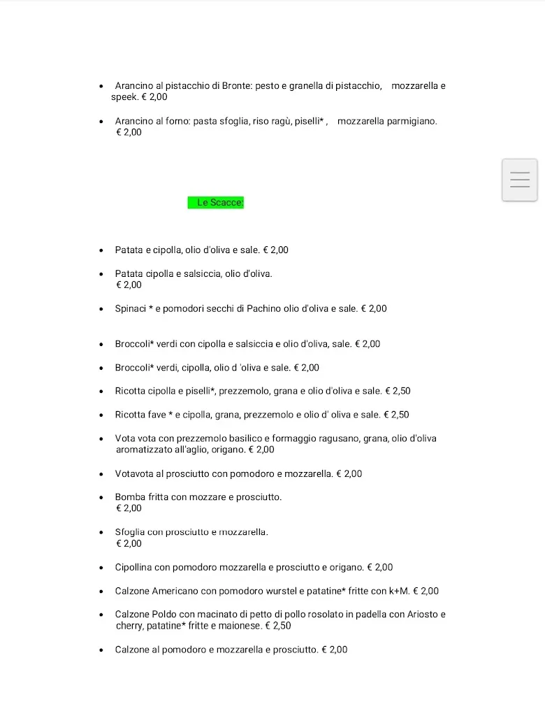 Menu_Pizzeria Nonna Maria Frazzata & co. Since 1951_Noto_image_2