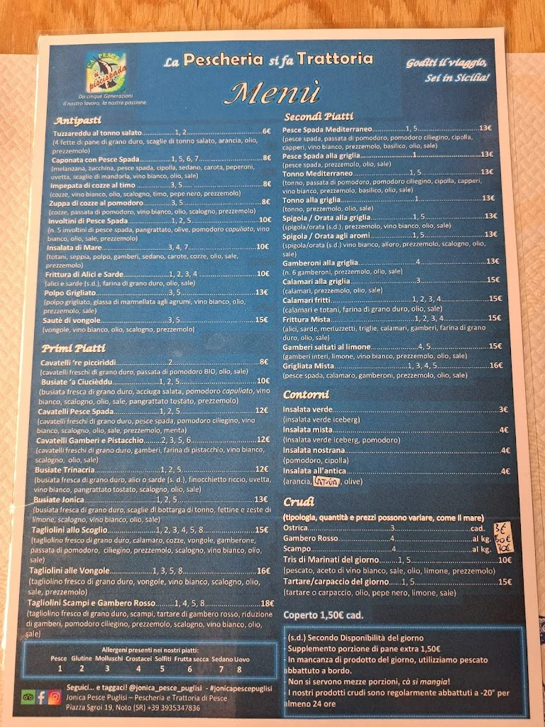 Menu_Jonica Pesce Puglisi - Trattoria di Pesce e Pescheria_Noto_image_3