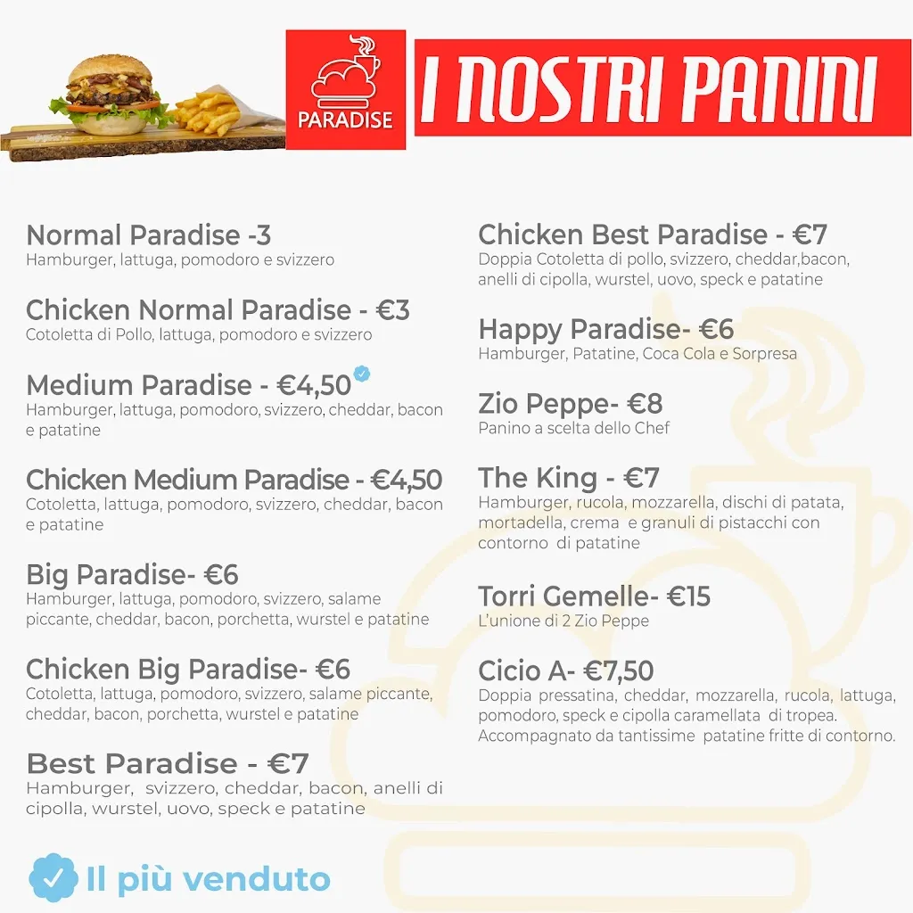 Menu_Paradise café_Palma di Montechiaro_immagine_2