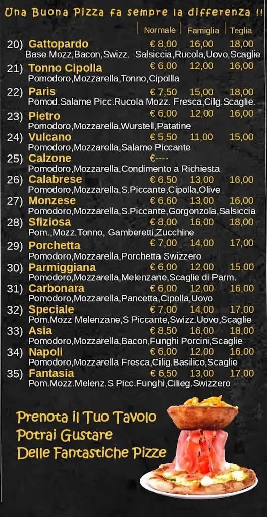 Menu_Pizzeria de Paris_Palma di Montechiaro_image_1