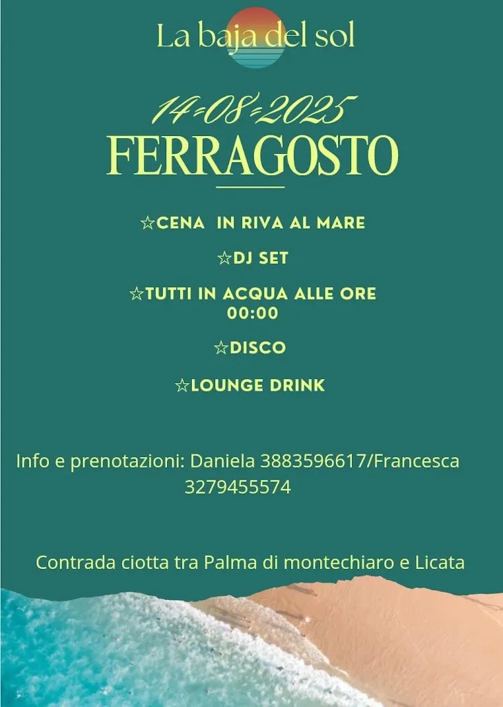 La Baja Del Sol - Contrada Ciotta_Palma di Montechiaro restaurant in Palma di Montechiaro