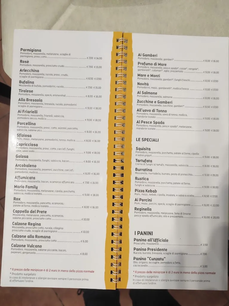 Menu_Da Mario Family Pizzeria Trattoria_Partanna_image_1