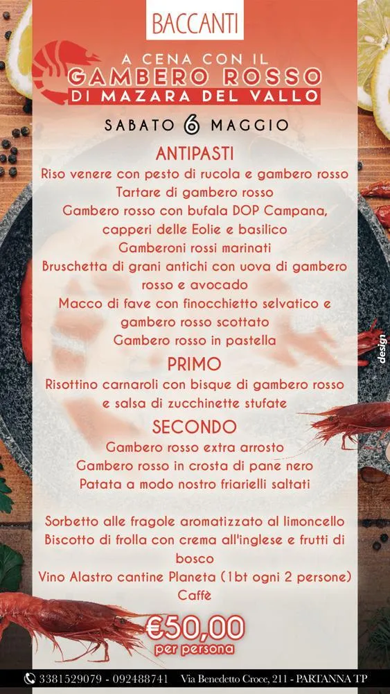 Menu_Baccanti Ristorante - Parco dei Pini Sala Ricevimenti_Partanna_image_1