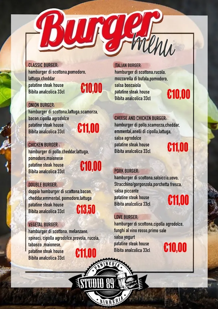 Menu_Studio89 Panineria&birreria_Partanna_image_1