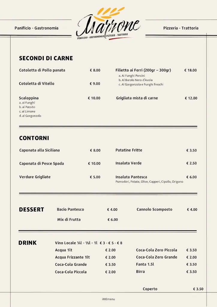 Menu_Trattoria Marrone Pantelleria_Pantelleria_immagine_2