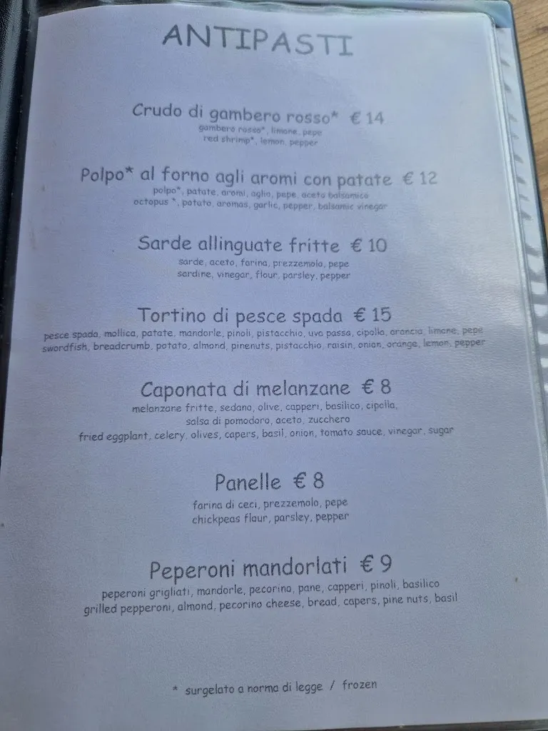 Menu_Ristorante Bar La Vela_Pantelleria_image_2