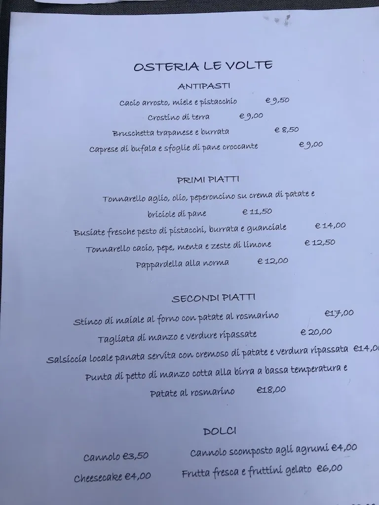 Menu_Osteria Le Volte_Piana degli Albanesi_image_1