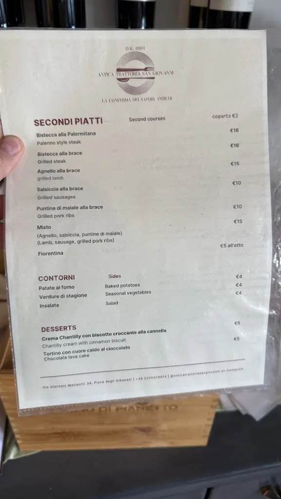 Menu_Antica Trattoria San Giovanni dal 1964_Piana degli Albanesi_image_1