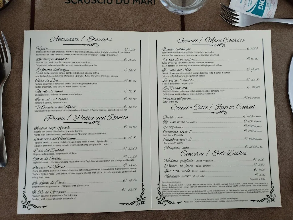 Menu_Scrusciu du Mari Caffè -Bistrot- Fish Restaurant_Porto Empedocle_image_4