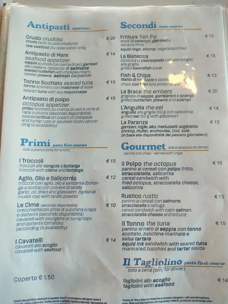 Menu_La Bodeguita del Lago_Lesina_image_1