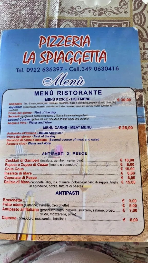 Menu_Ristorante La spiaggetta_Porto Empedocle_image_2