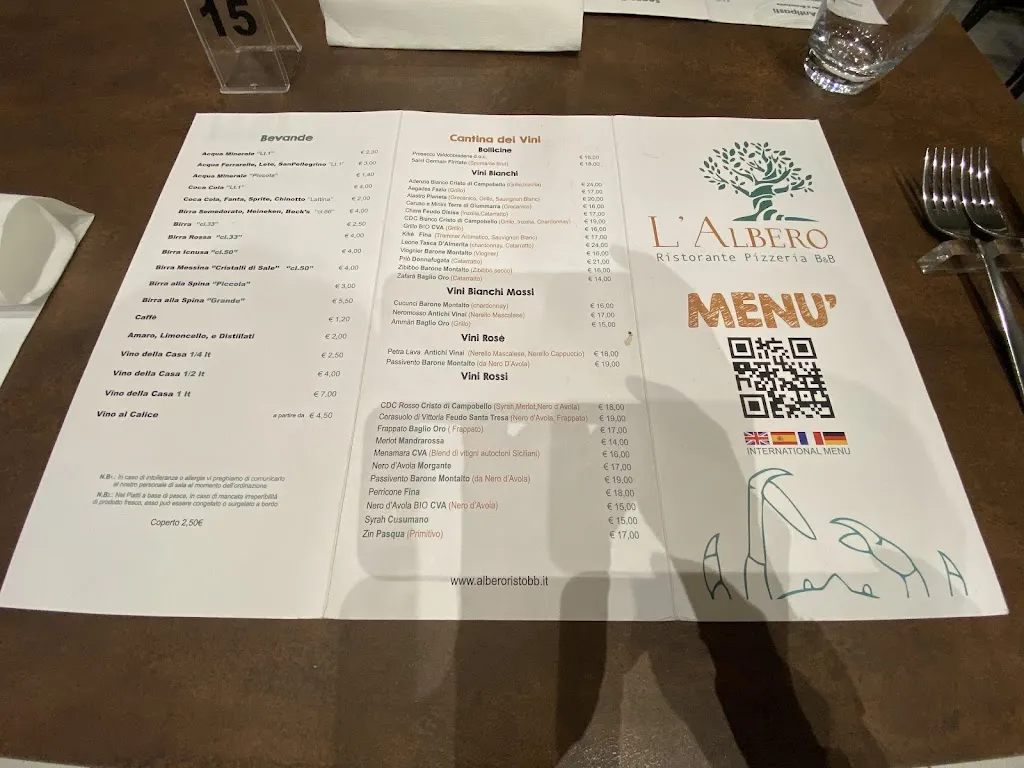 Menu_L'Albero Ristorante Pizzeria B&B_Porto Empedocle_image_3