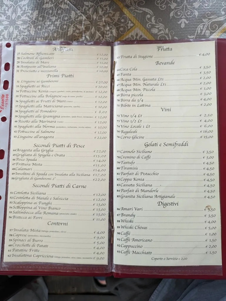 Menu_Ristorante Kenia di Chiona Antonella_Porto Empedocle_image_4