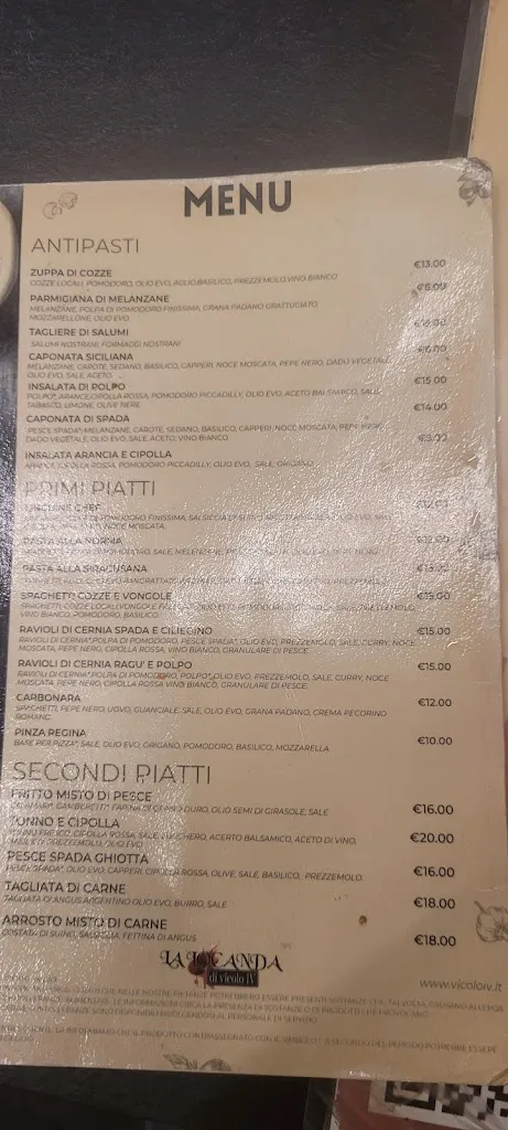 Menu_La Locanda di Vicolo IV_Provincia di Siracusa_image_2