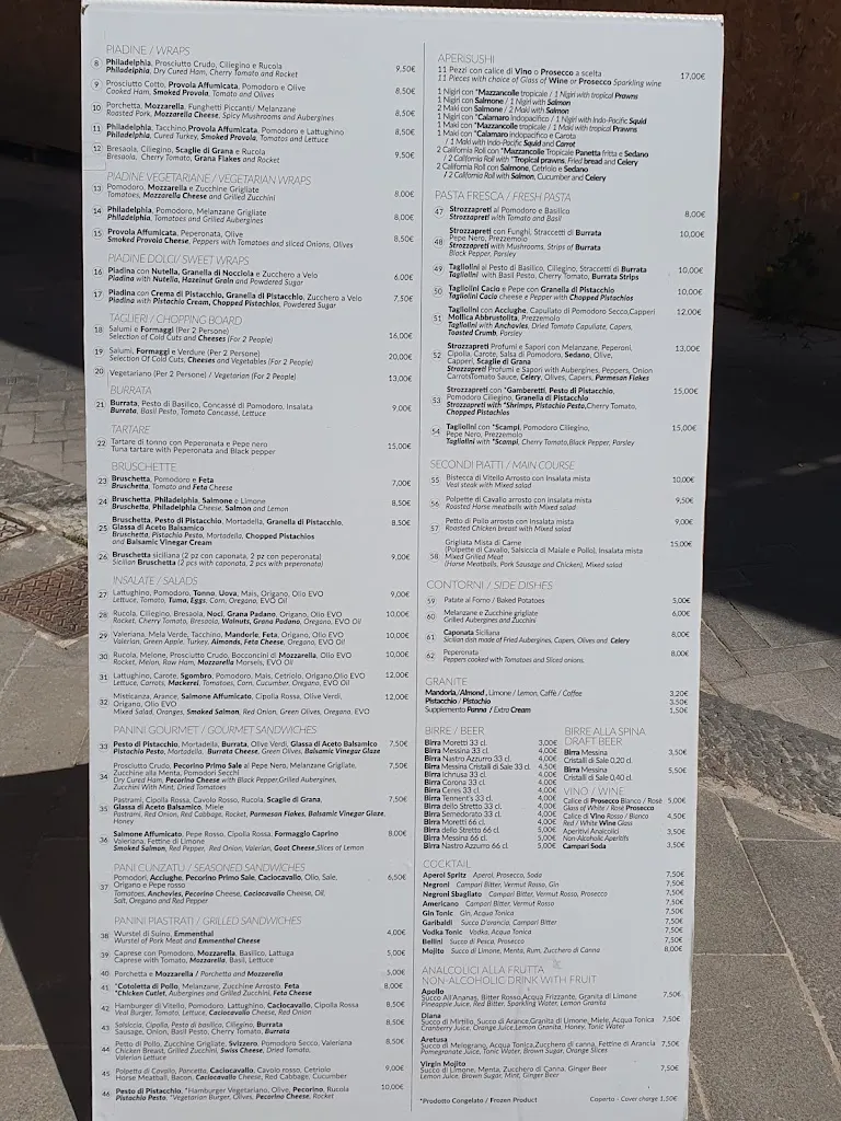 Menu_Profumi e Sapori Bar Pranzo Cena pasta 🍝 e Aperitivi_Provincia di Siracusa_image_1
