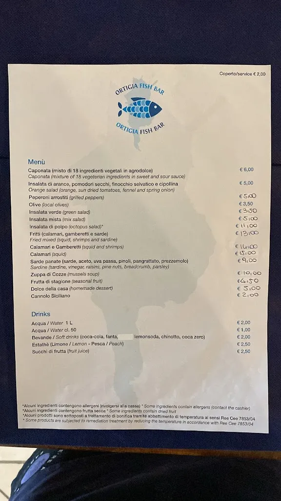 Menu_Ortigia Fish Bar_Provincia di Siracusa_image_1