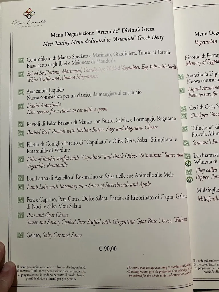 Menu_Ristorante Don Camillo - Ortigia - Siracusa_Provincia di Siracusa_image_1