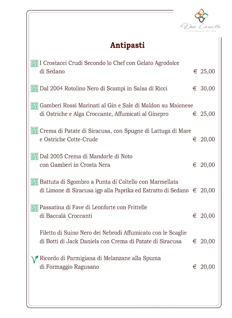 Menu_Ristorante Don Camillo - Ortigia - Siracusa_Provincia di Siracusa_image_2