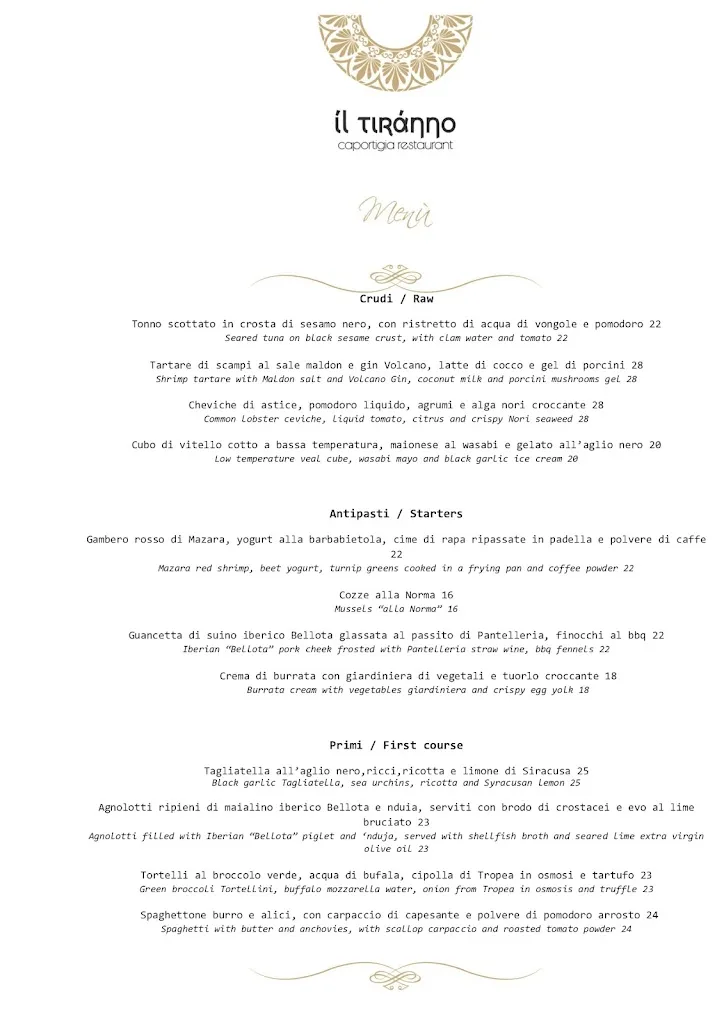 Menu_Il Tiranno Caportigia Restaurant_Provincia di Siracusa_image_3