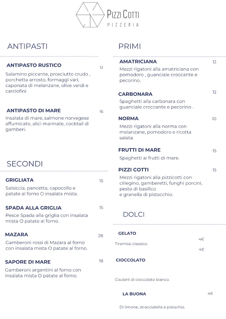 Menu_Ristorante e Pizzeria Pizzi cotti_Realmonte_image_1