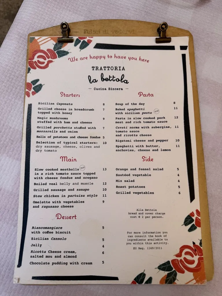 Menu_Trattoria La Bettola_Ragusa_image_2