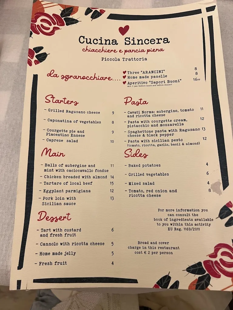 Menu_Cucina Sincera - Chiacchiere e Pancia Piena_Ragusa_image_2