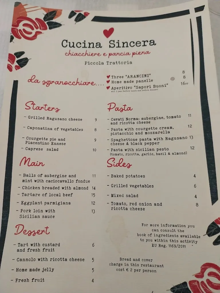 Menu_Cucina Sincera - Chiacchiere e Pancia Piena_Ragusa_image_3