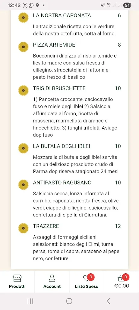 Menu_Delicatessen in drogheria_Ragusa_image_2
