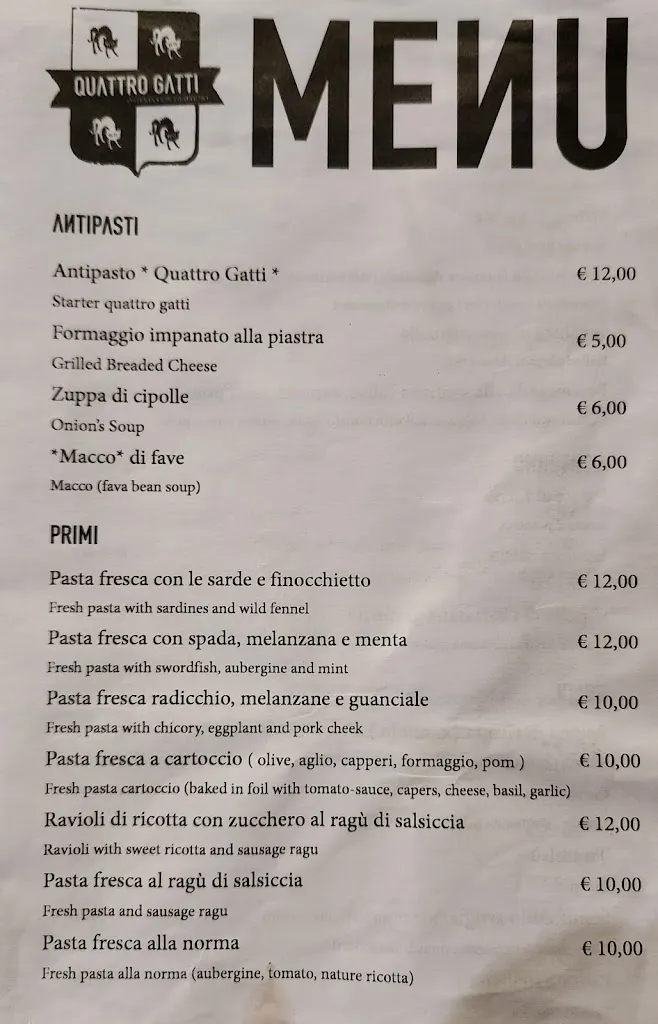 Menu_Quattro Gatti_Ragusa_image_1