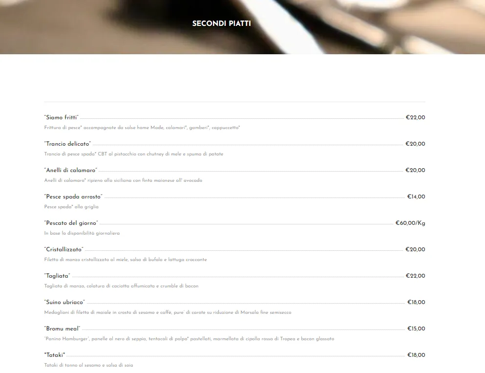Menu_Bromu Restaurant_Rilievo_image_1