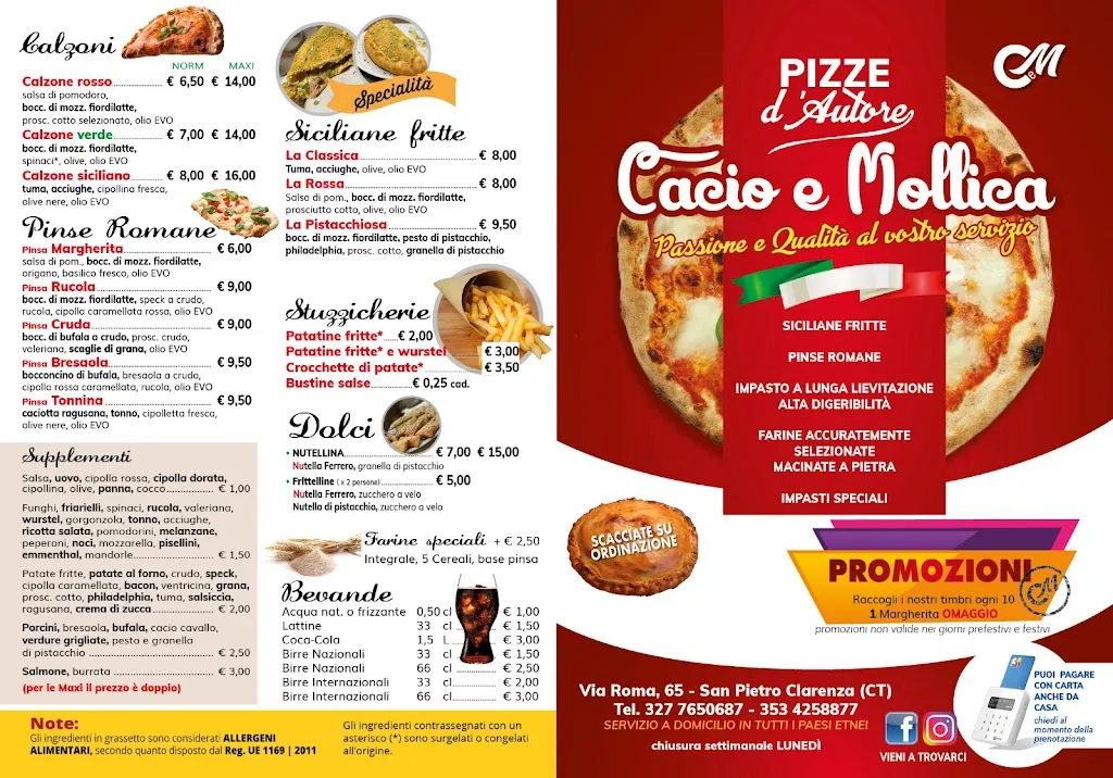 Menu_Pizzeria Cacio e Mollica_San Pietro Clarenza_image_2