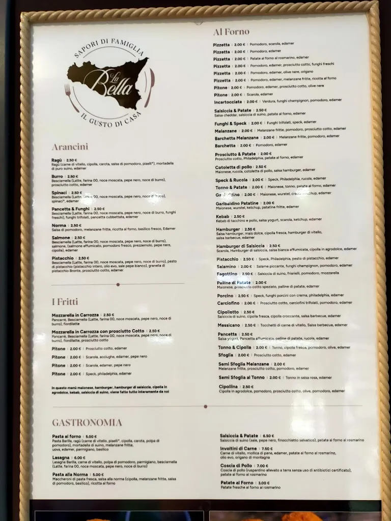 Menu_Gelateria Rosticceria La Bella_Sant'Alessio Siculo_image_1